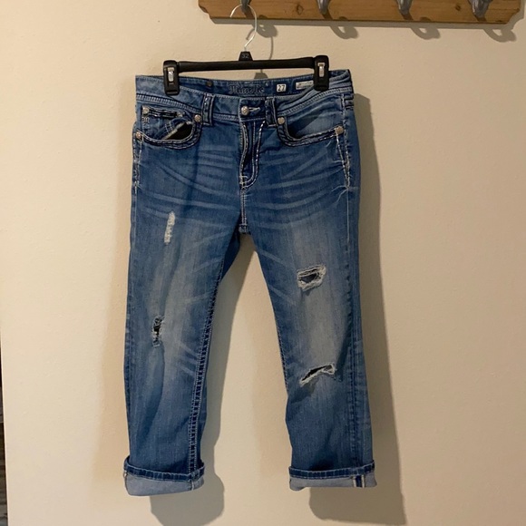 Miss Me Jeans Sz 27 Boyfriend Capri - Picture 2 of 6